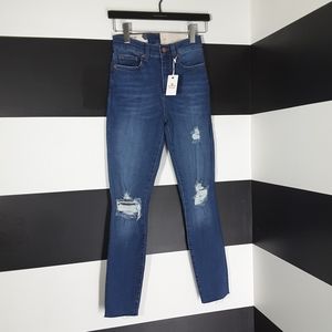 MARINE LAYER $145 High Rise Distressed Skinny Jeans 25 $145 NWT!